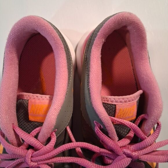 Nike Flex Trainer Women’s Size 7 Athletic Running Shoes Gray Pink Orange - Picture 6 of 9
